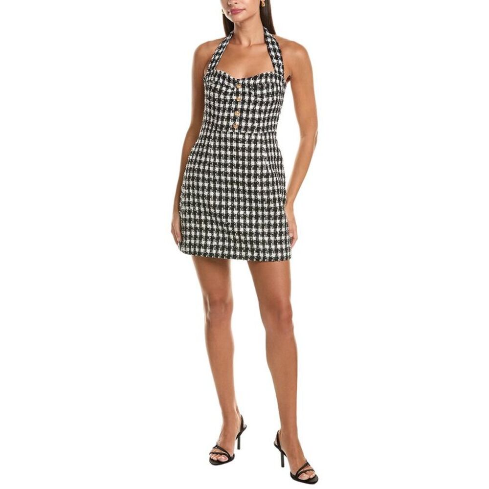 Hl Affair Womens Halter Mini Dress, Black